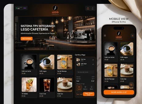 Web app de gestión diseñada por CODEX BLUE para Lego Cafetería